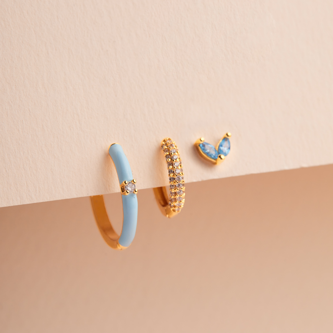 Argollas Luca Blue bañadas en oro Boaz Joyas-3
