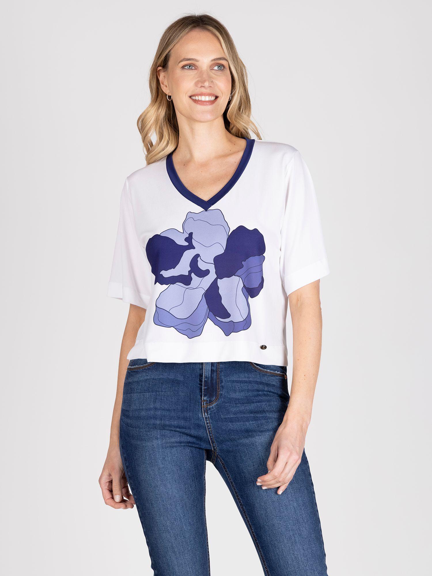 Polera Peonía Azul -1