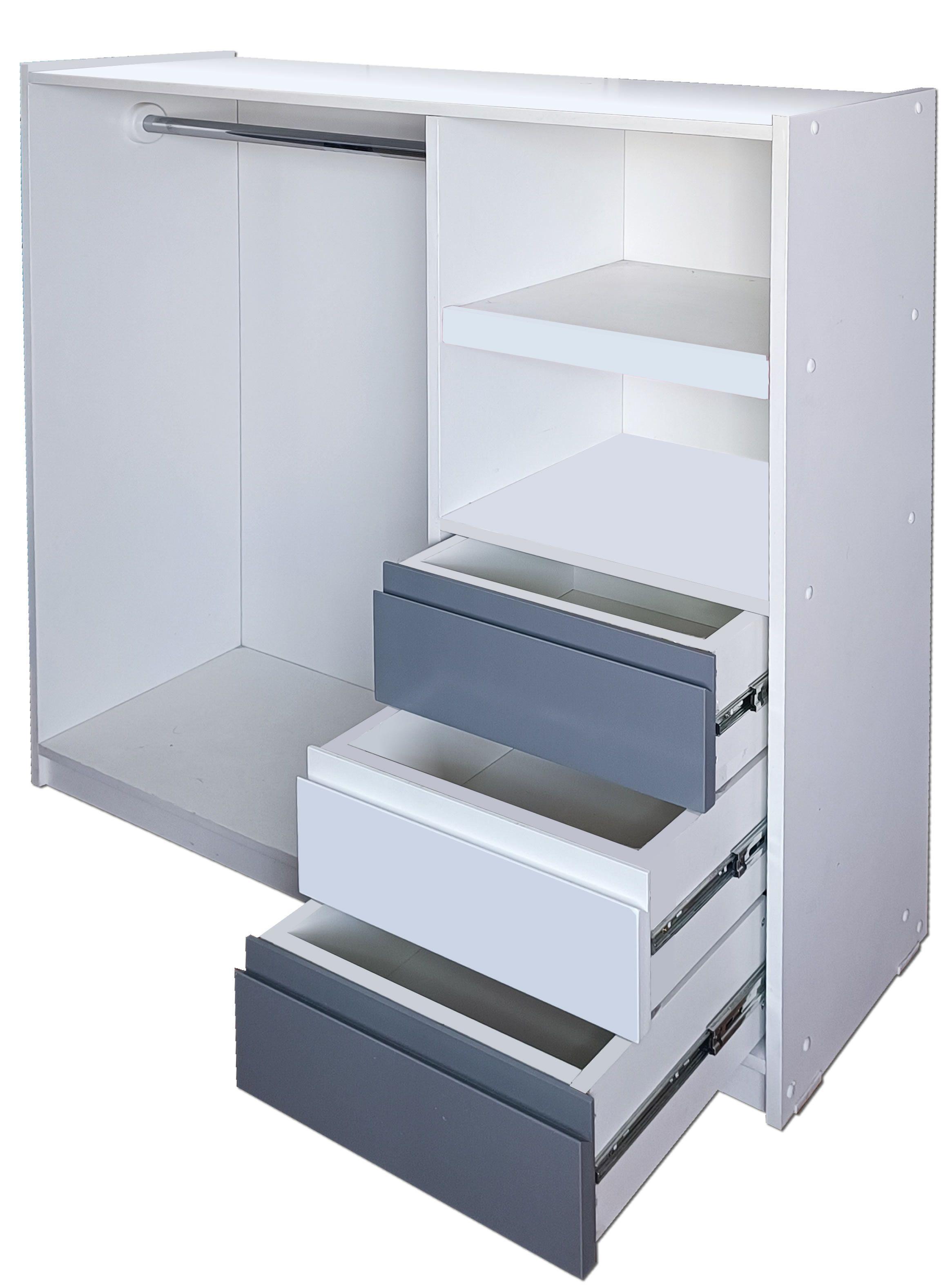 Mini Closet Montessori Minimal Grafito Blanco-3