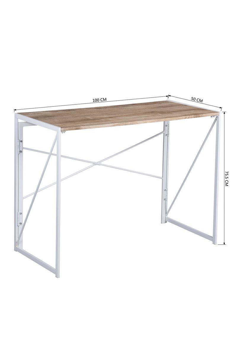 Escritorio Mesa Arrimo Plegable Blanco-2