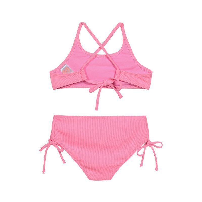 Niña Bikini H2O Wear UV+30 Rib Liso Vuelo Rosa-2