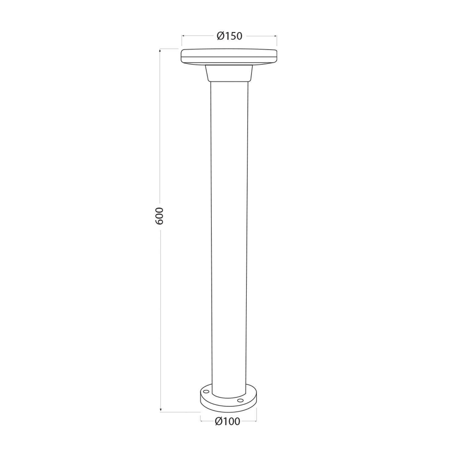 Apliqué LED Exterior Piso 60cm Gris 9W-71