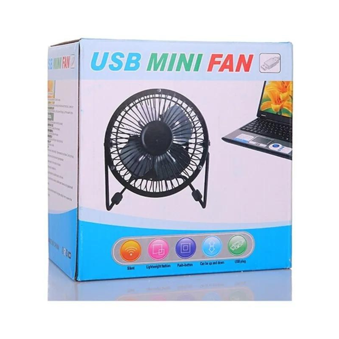 Mini Ventilador Usb Sobremesa 4 Aspas Metalicas-1