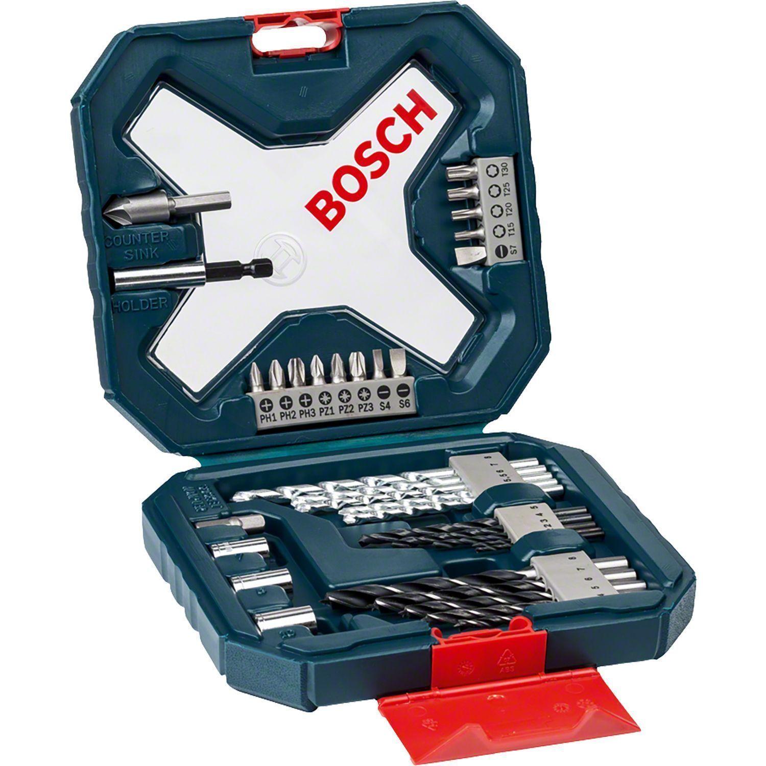 Taladro Atornillador 18V GSR 180-Li + Bateria 2Amp + Cargador + Maletin X-Line 34 Piezas Bosch-3