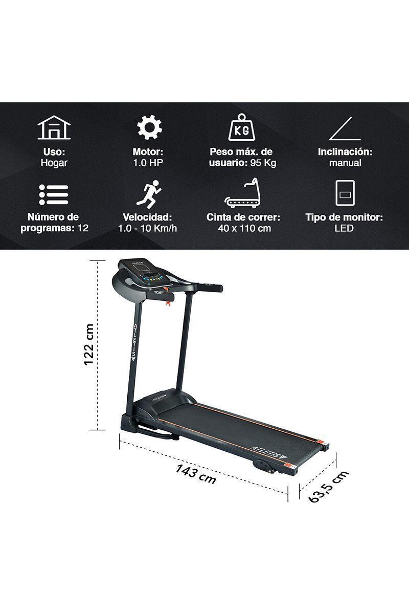 Pack Trotadora Home A8050 + Mancuerna Ajustable 24 kg Negro-1