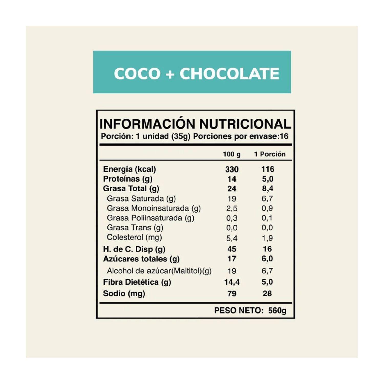 Wild Fit 16 unidades – Coco + Chocolate 5 grs-2