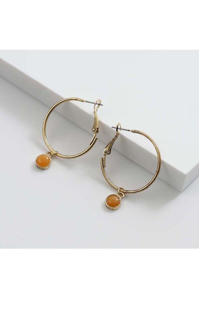 Aro Argolla Dorado Bead Humana-0