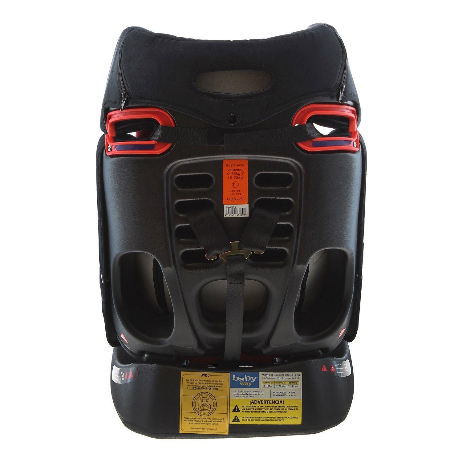 Butaca De Auto Baby Way Reclinable Bw-742 Negra/Bco-6