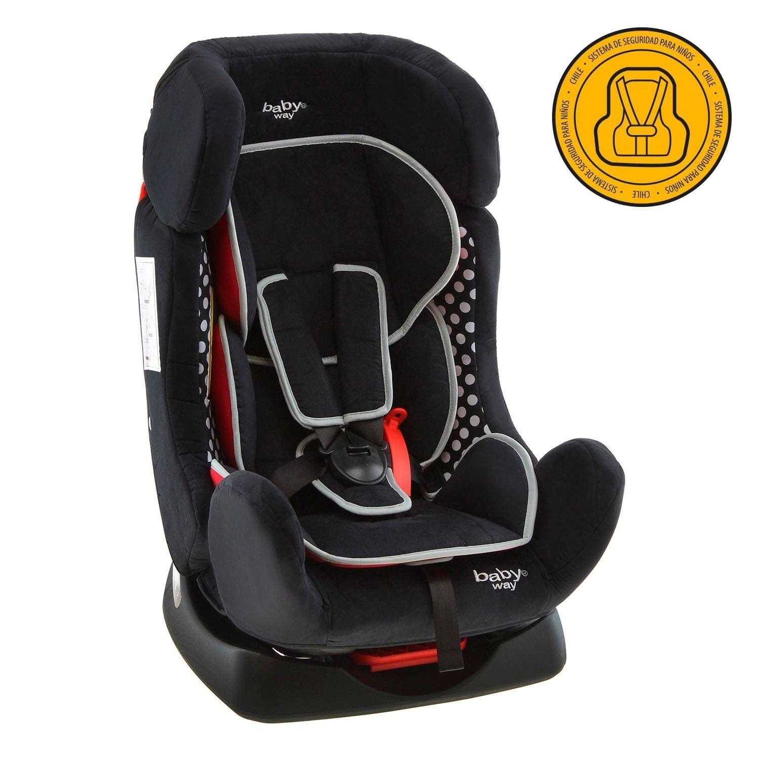 Butaca De Auto Baby Way Reclinable Bw-742 Negra/Bco-1