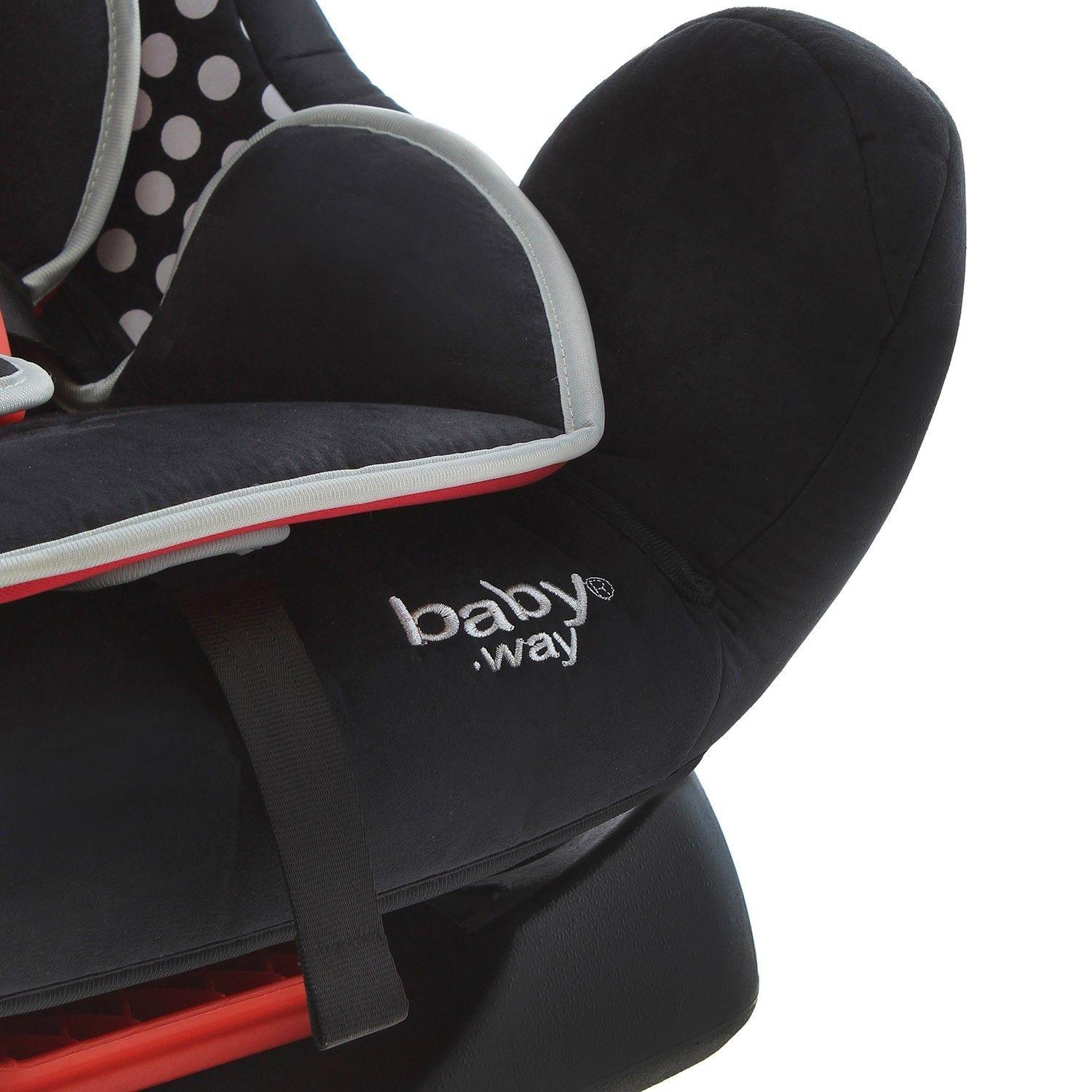 Butaca De Auto Baby Way Reclinable Bw-742 Negra/Bco-7