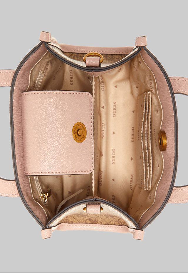 Mini Cartera Guess Silvana 2 Cmprtmnt Mini Tote Llr -3