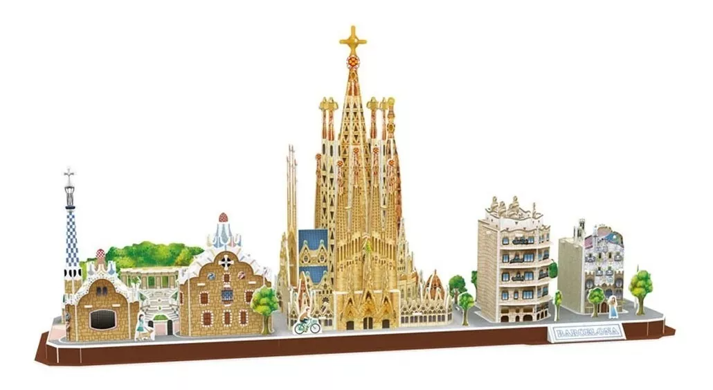 Rompecabezas Puzzle 3d Ciudad Barcelona 186 Piezas Juegos-2