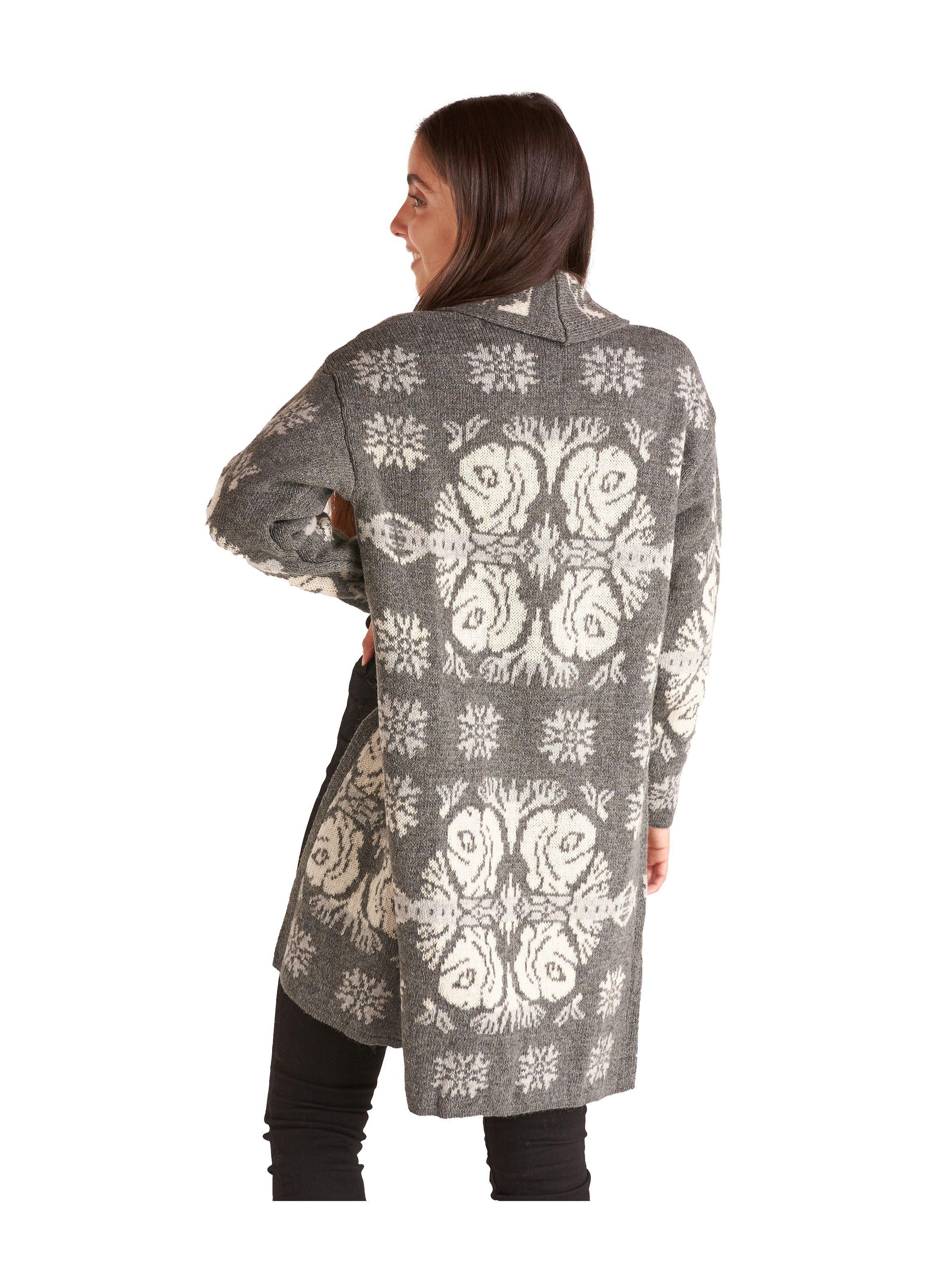 Tapado en Tejido Grueso, Jacquard de Flor.-2