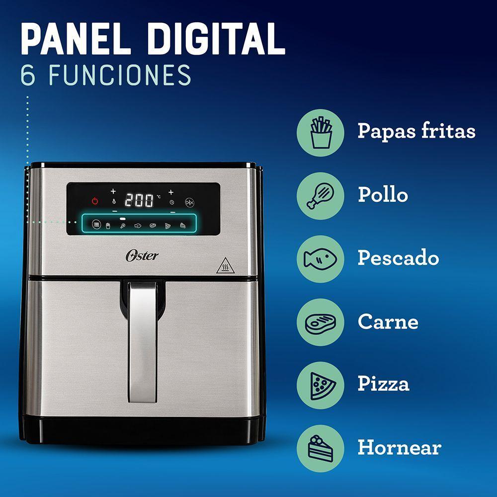 Freidora de aire digital Oster® con capacidad de 9 lt CKSTAF90D-6