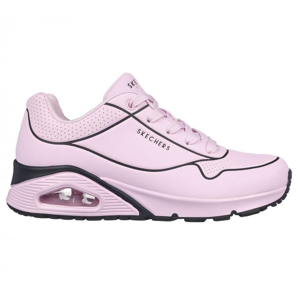 Zapatilla Mujer Uno Rosada Skechers-4