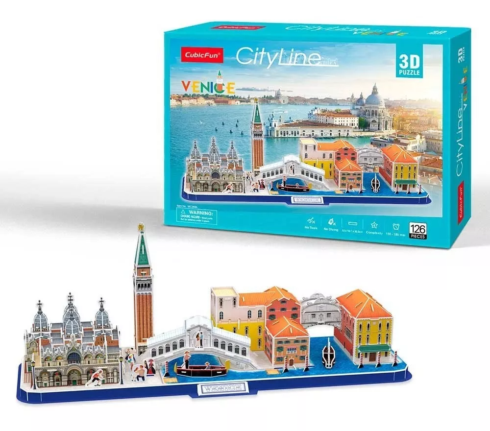 Rompecabezas Puzzle 3d Ciudad Venecia 126 Piezas Cubicfun-0