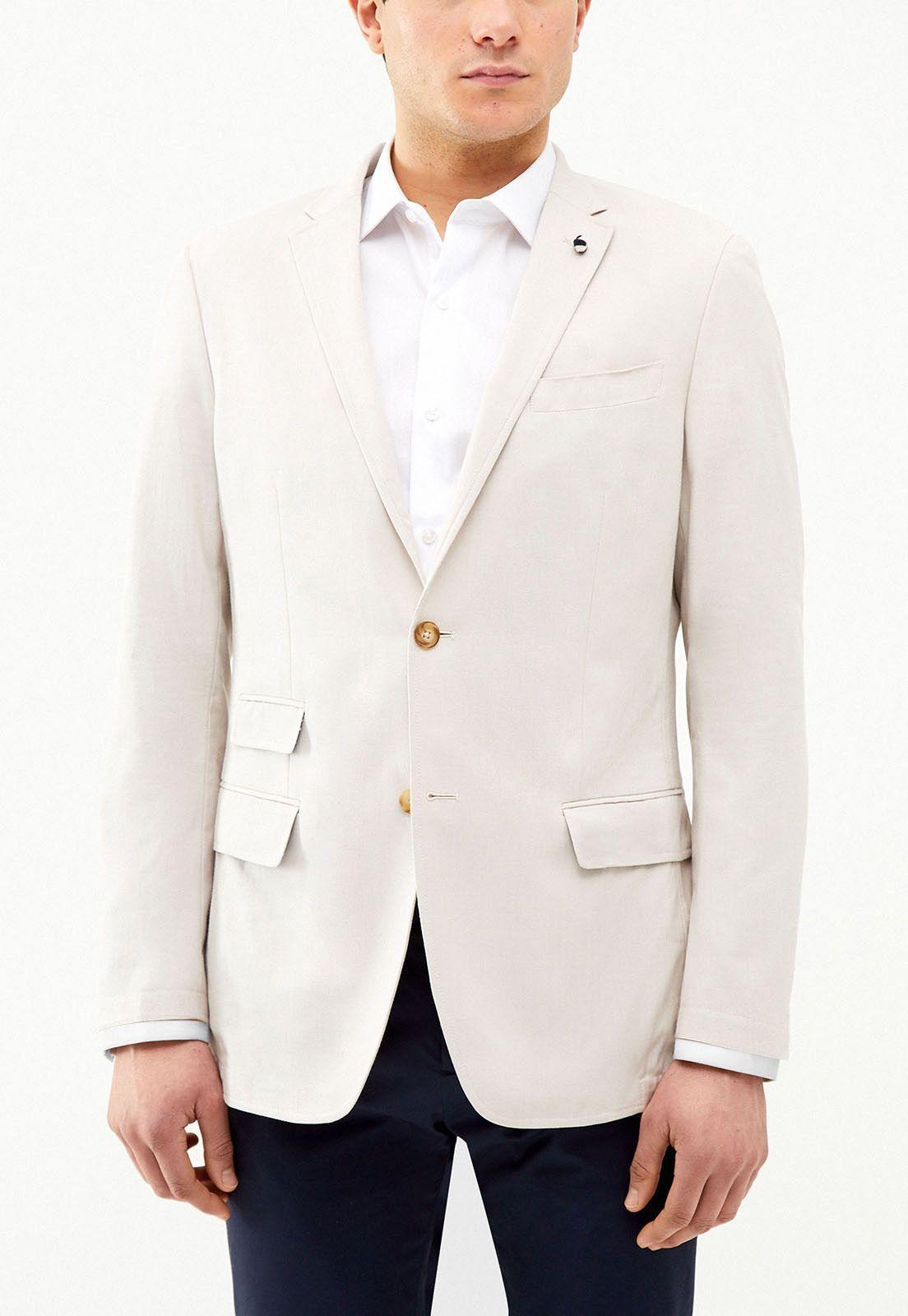 Chaqueta espiga beige-0