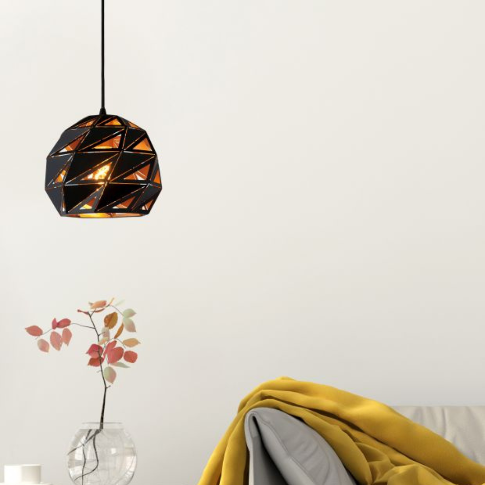 Lámpara Colgante Malunga Negro 1xE27-4