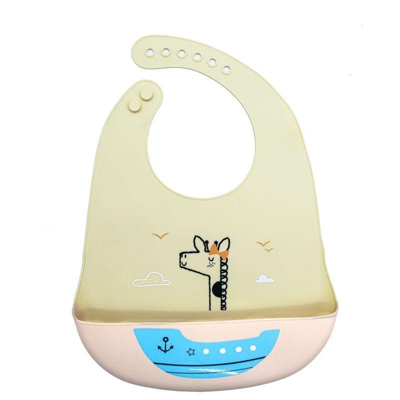 Babero de Silicona Para Alimentación de Bebe Ajustable-3
