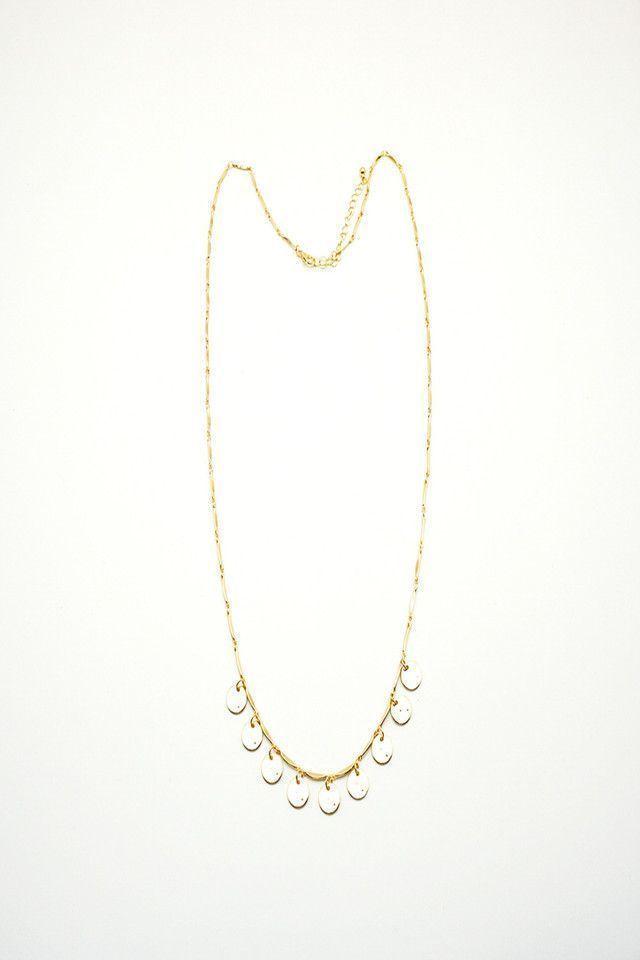 Collar Pepitas Largo Dorado i-D-0