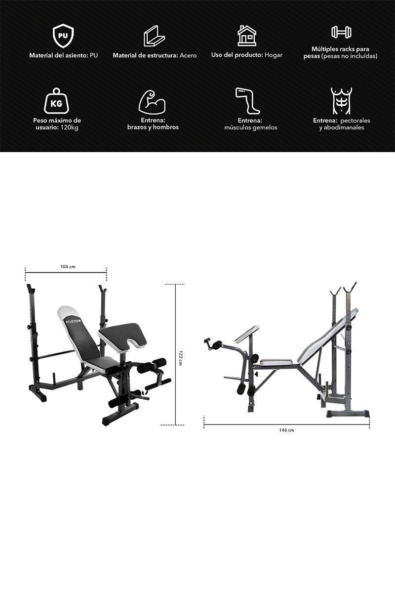 Press Banca Multifuncional Respaldo Ajustable-2