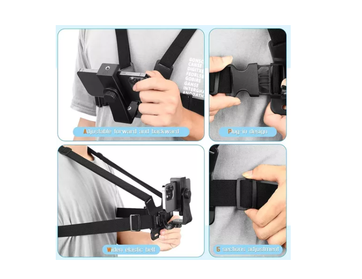Soporte Celular Ajustable Kit Arnes De Pecho -2