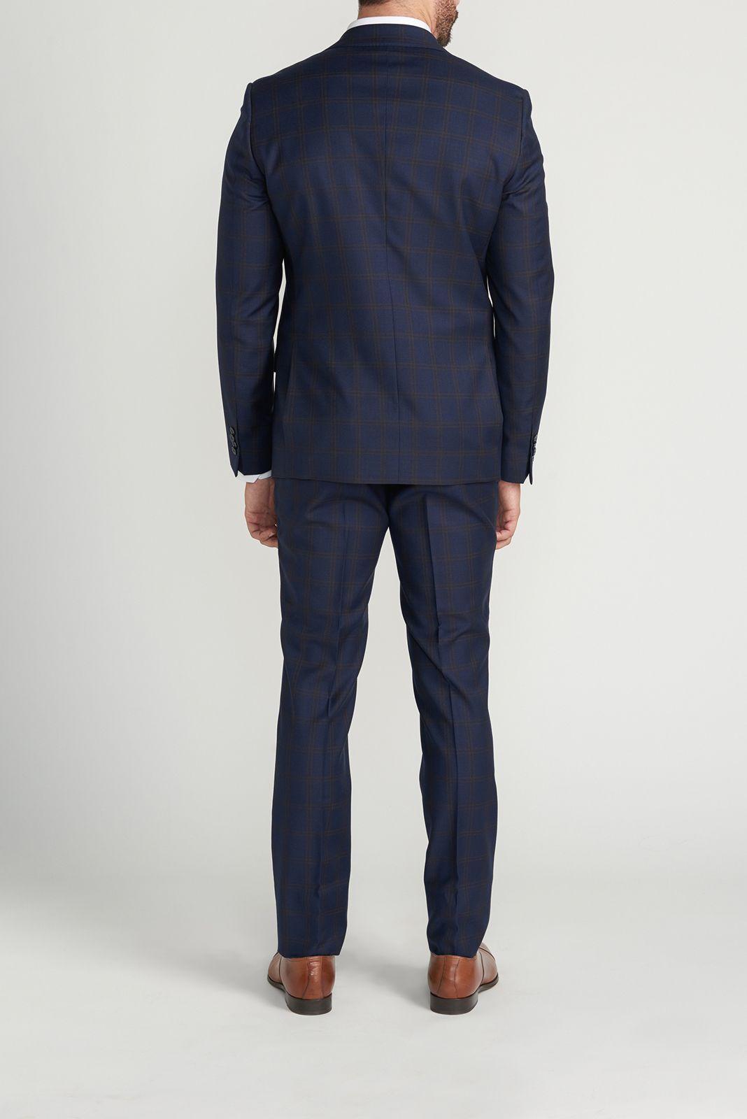 Traje Formal Cuadros Azul Oscuro-2