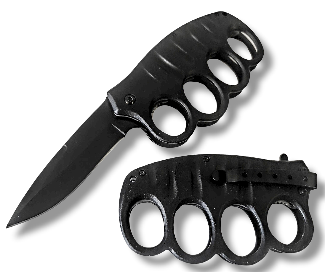 Manopla Hibrida Cuchillo Black Inferno  Asistida Am75-2