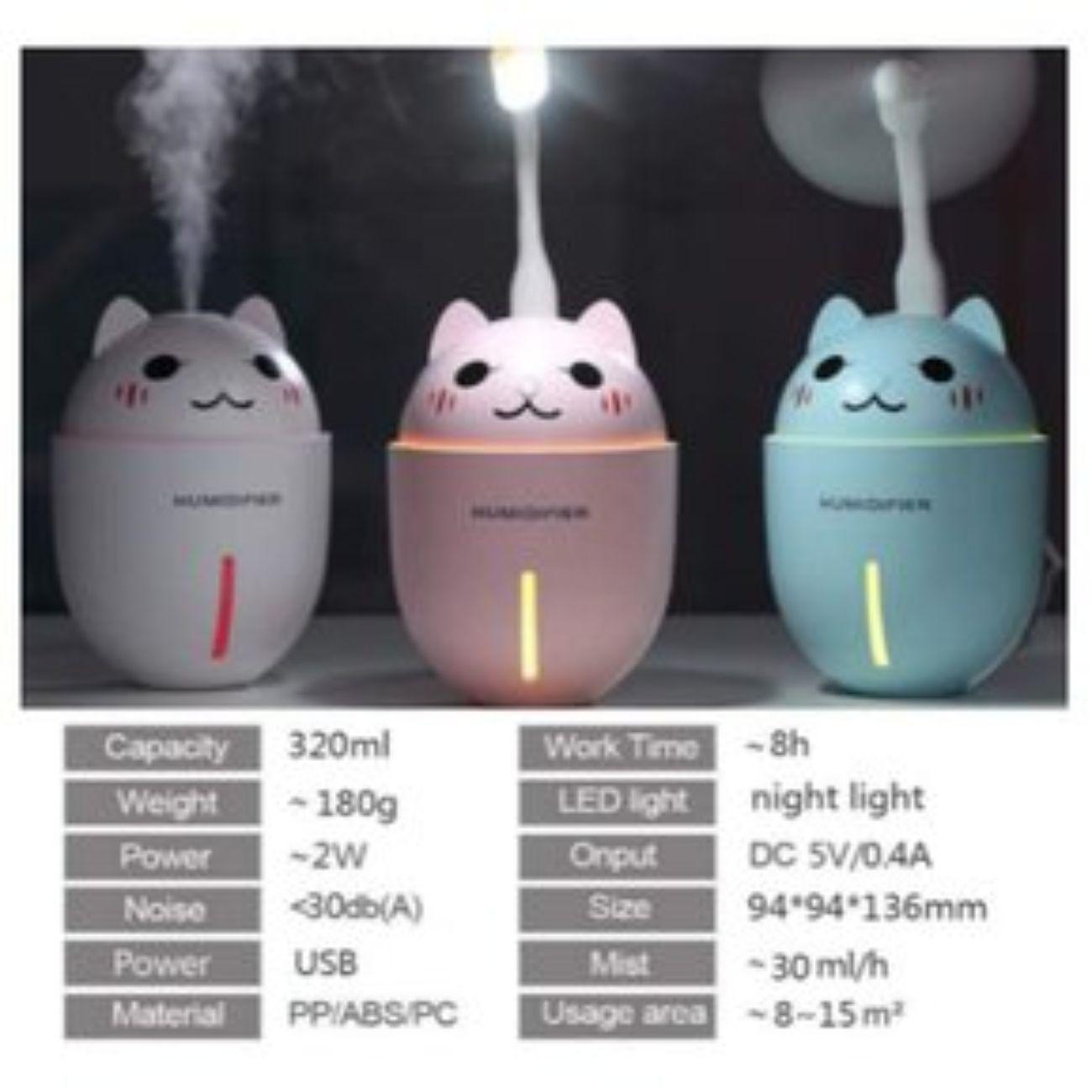 Humidificador Ultrasónico Mini Gato Usb-1