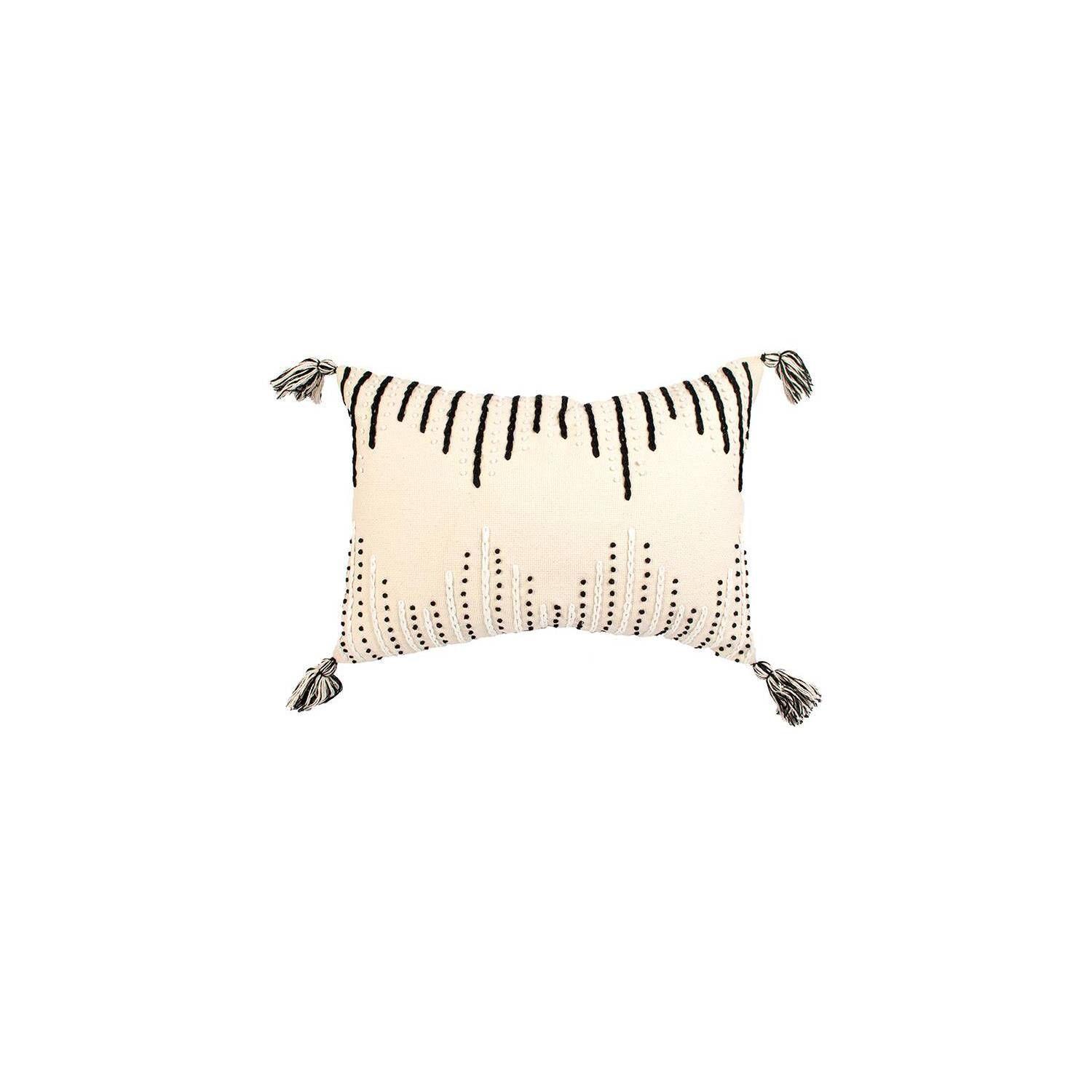 Cojín Rectangular Con Relleno Pompones - S11015-0