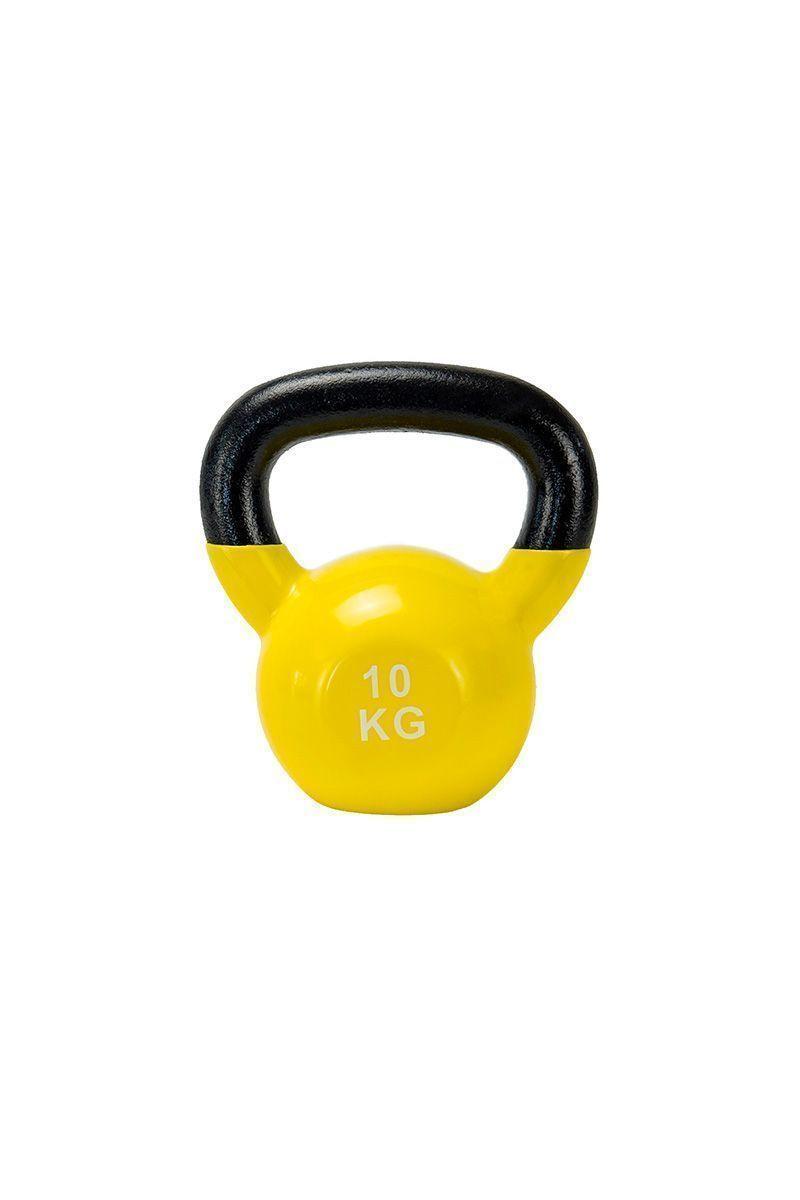 Kettlebell Vinilo 10 Kg Amarillo-0