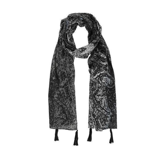 Pañuelo Estampado Negro Barroco ID-0