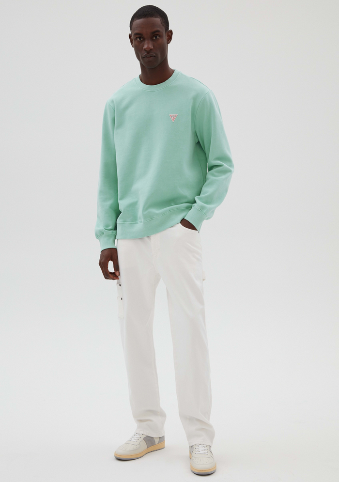 Poleron Guess Go Camp Logo Crewneck F8CM VERDE-0