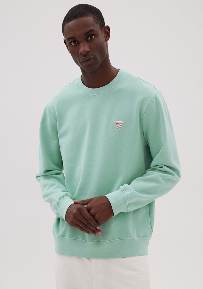 Poleron Guess Go Camp Logo Crewneck F8CM VERDE-1