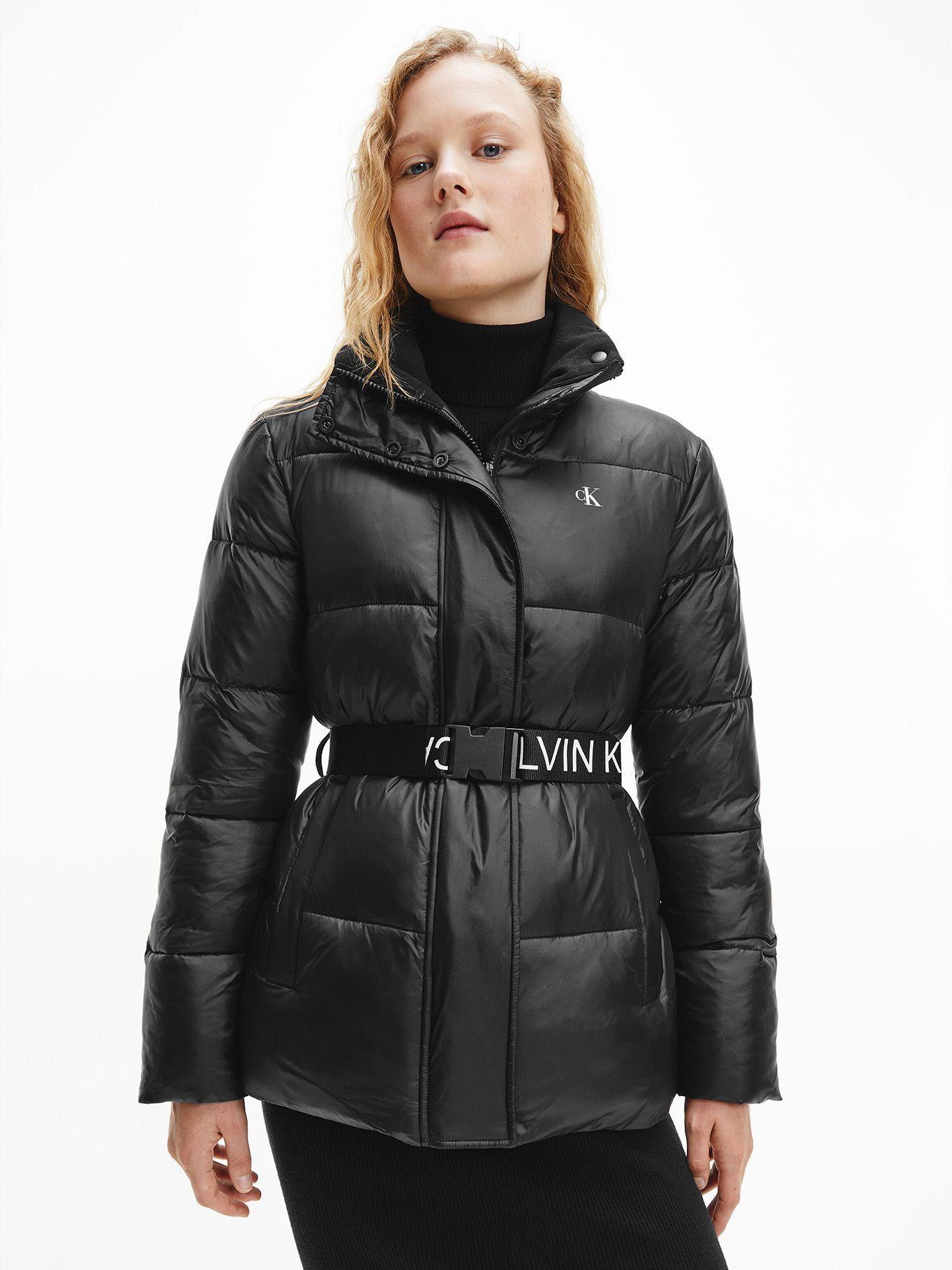 Parka Logo Belt Waisted Negro Calvin Klein-0