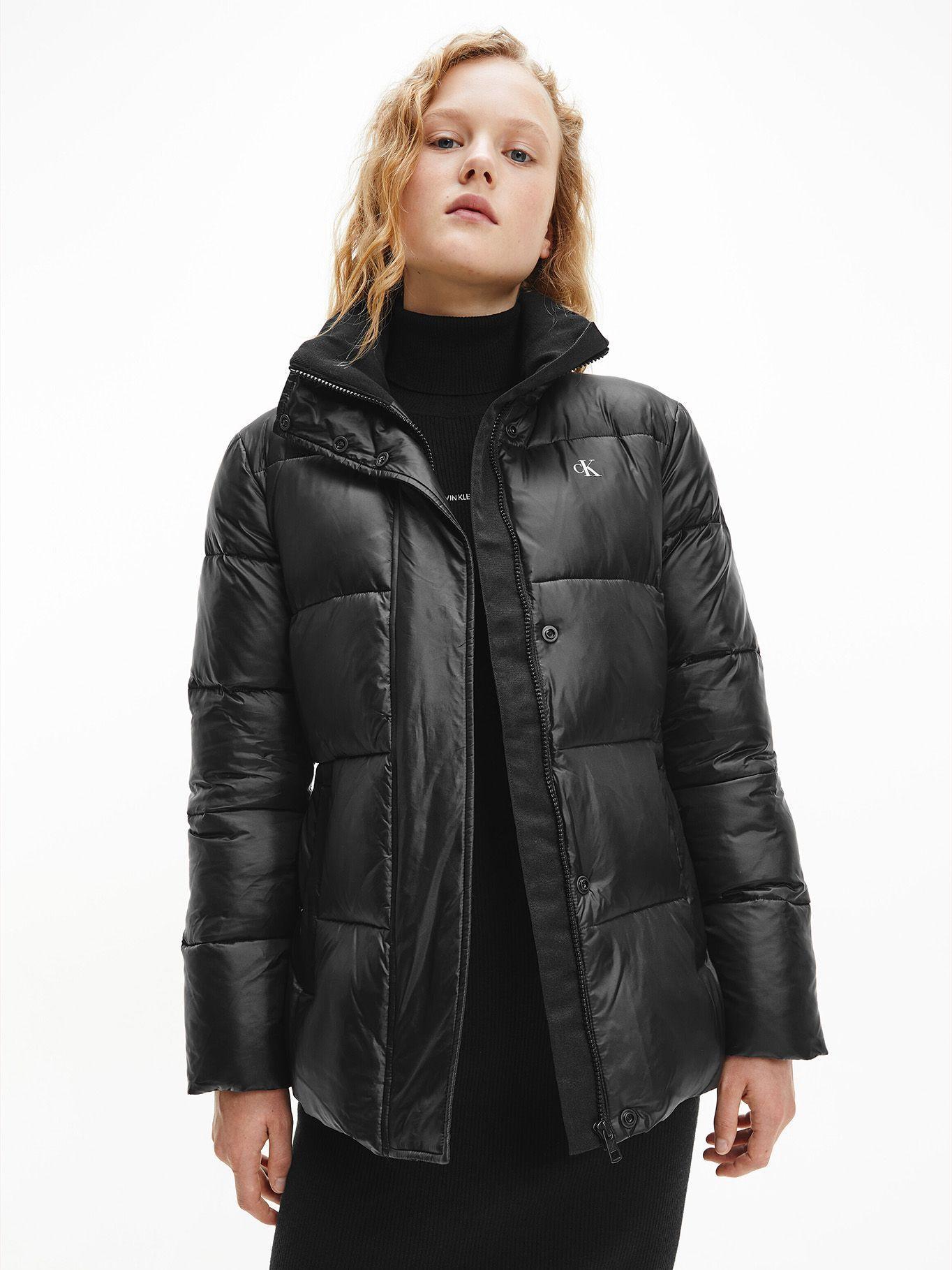 Parka Logo Belt Waisted Negro Calvin Klein-4