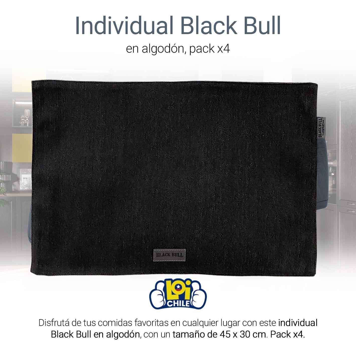 Set de 4 Individuales Cotton Canvas Blackbull-1