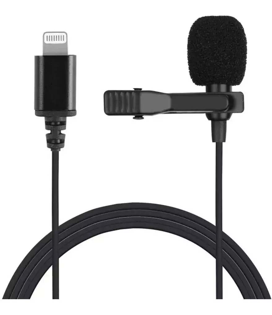 Micrófono Condensador Lavalier Solapa Lightning Para iPhone-0