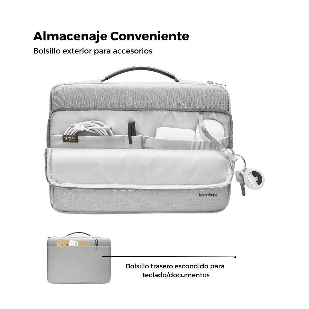 Tomtoc Maletín A14 para Notebook/Macbook Pro hasta 14" - Gris-2