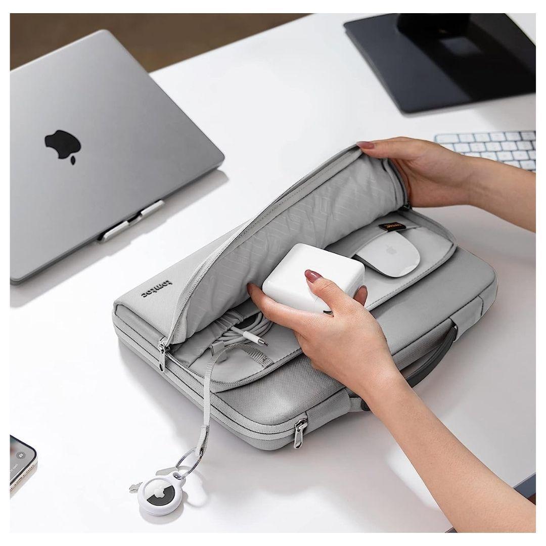Tomtoc Maletín A14 para Notebook/Macbook Pro hasta 14" - Gris-7