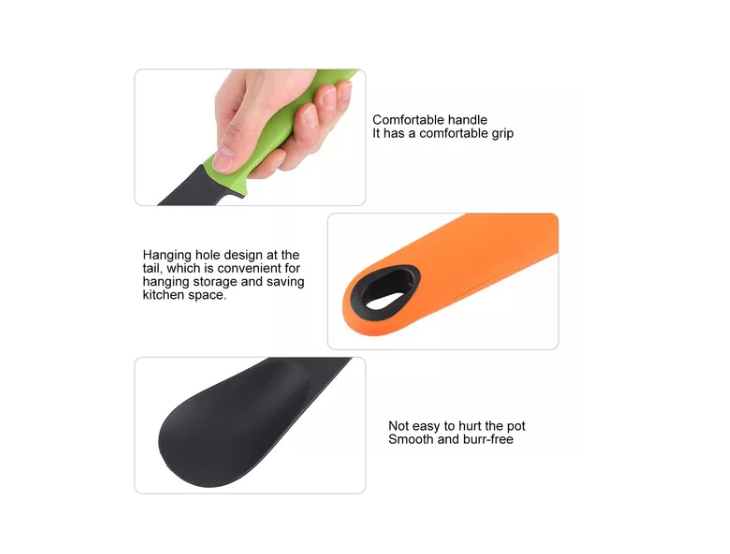 Set 6 Utensilios Para Cocina Cucharones Espumadera-3