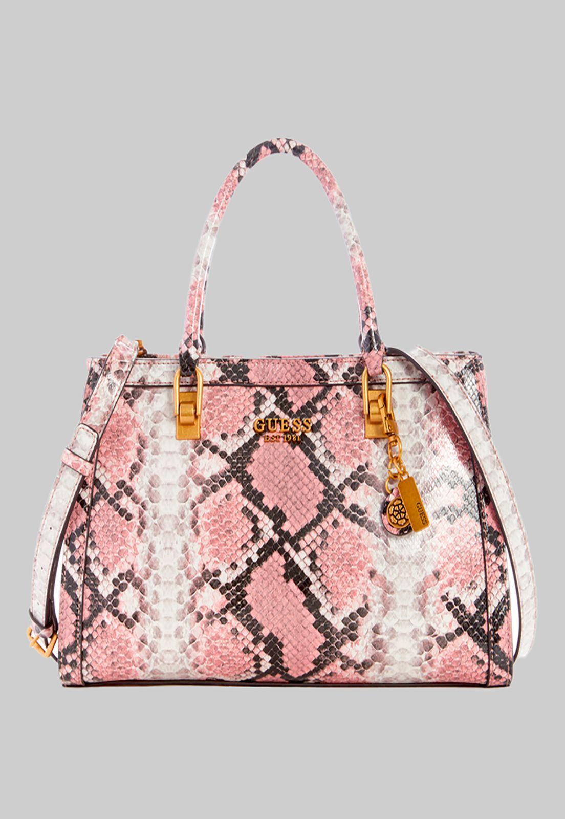 Cartera Abey Elite Girlfriend Satchel Rosado Guess-0