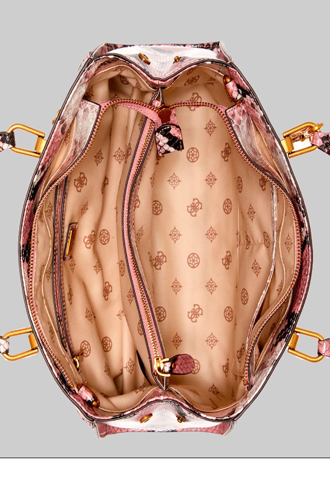 Cartera Abey Elite Girlfriend Satchel Rosado Guess-3