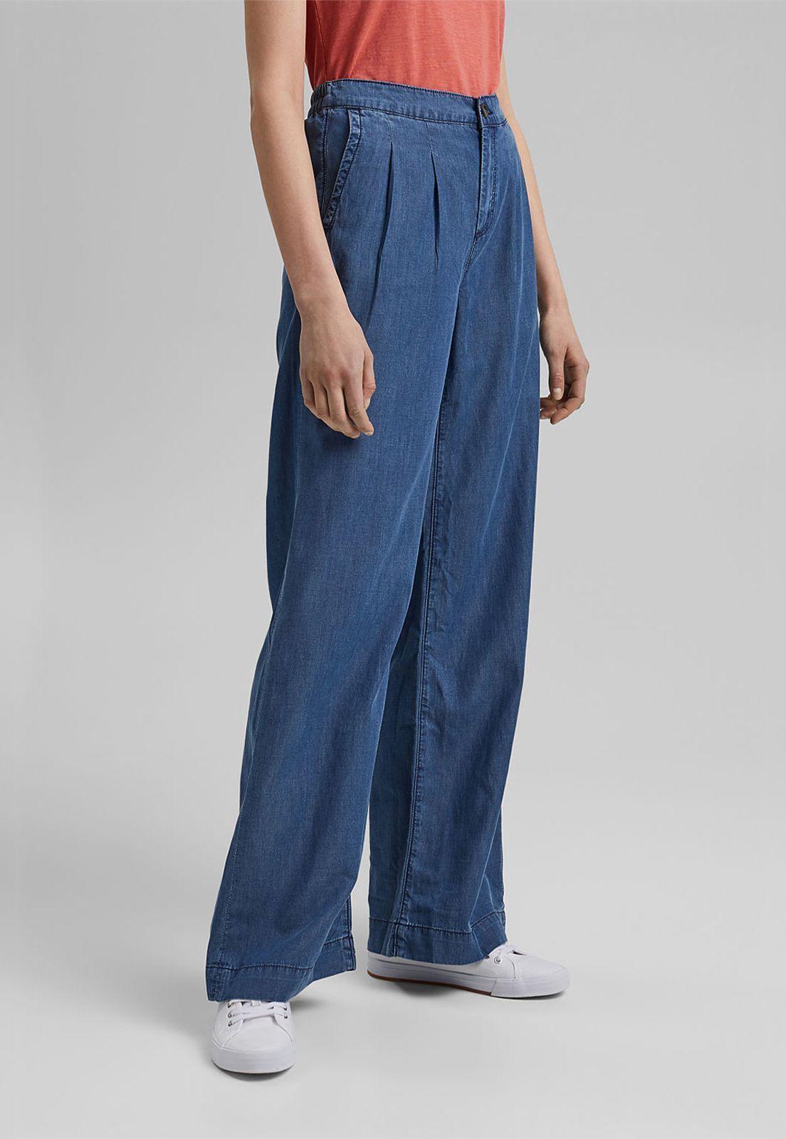 Jeans Mujer Wide Leg Medium Rise Esprit-0