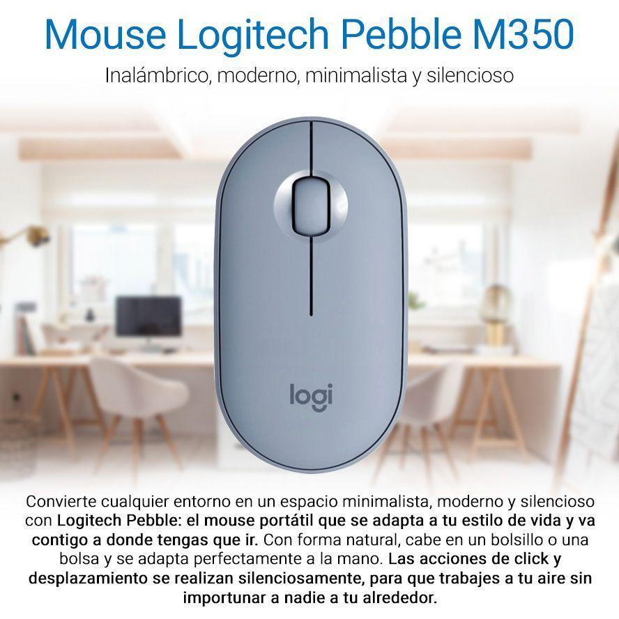 Mouse Inalambrico Logitech Pebble M350 Rosa-1
