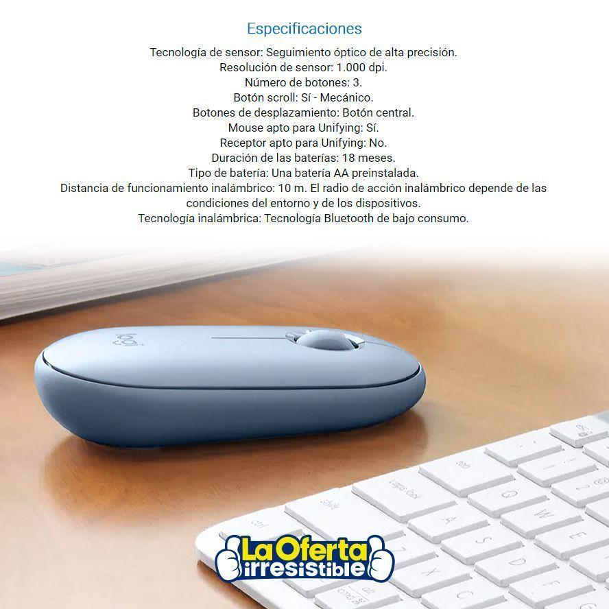 Mouse Inalambrico Logitech Pebble M350 Rosa-4
