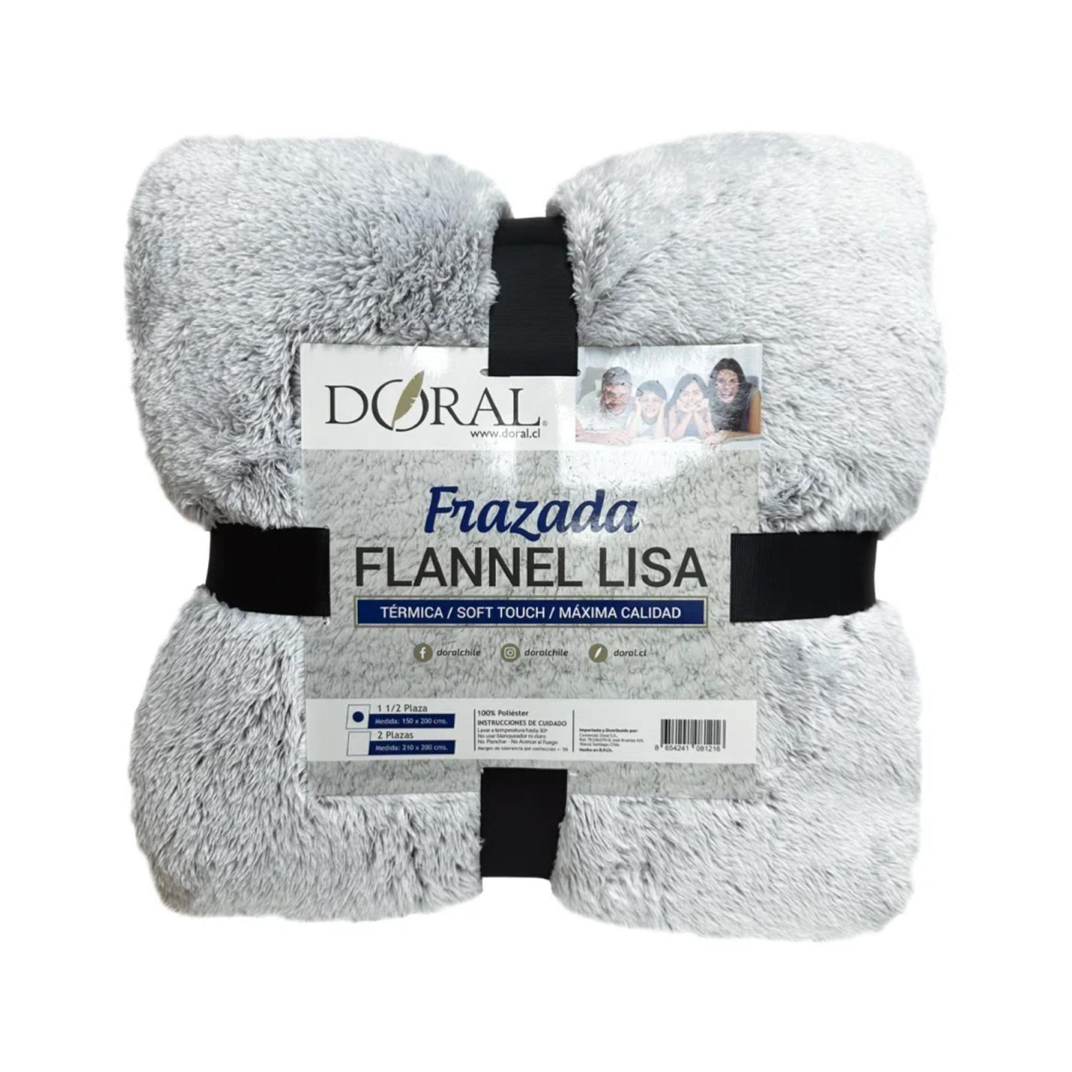 Frazada Termica 1.5 Plazas 150x200cm Gris Flannel -0