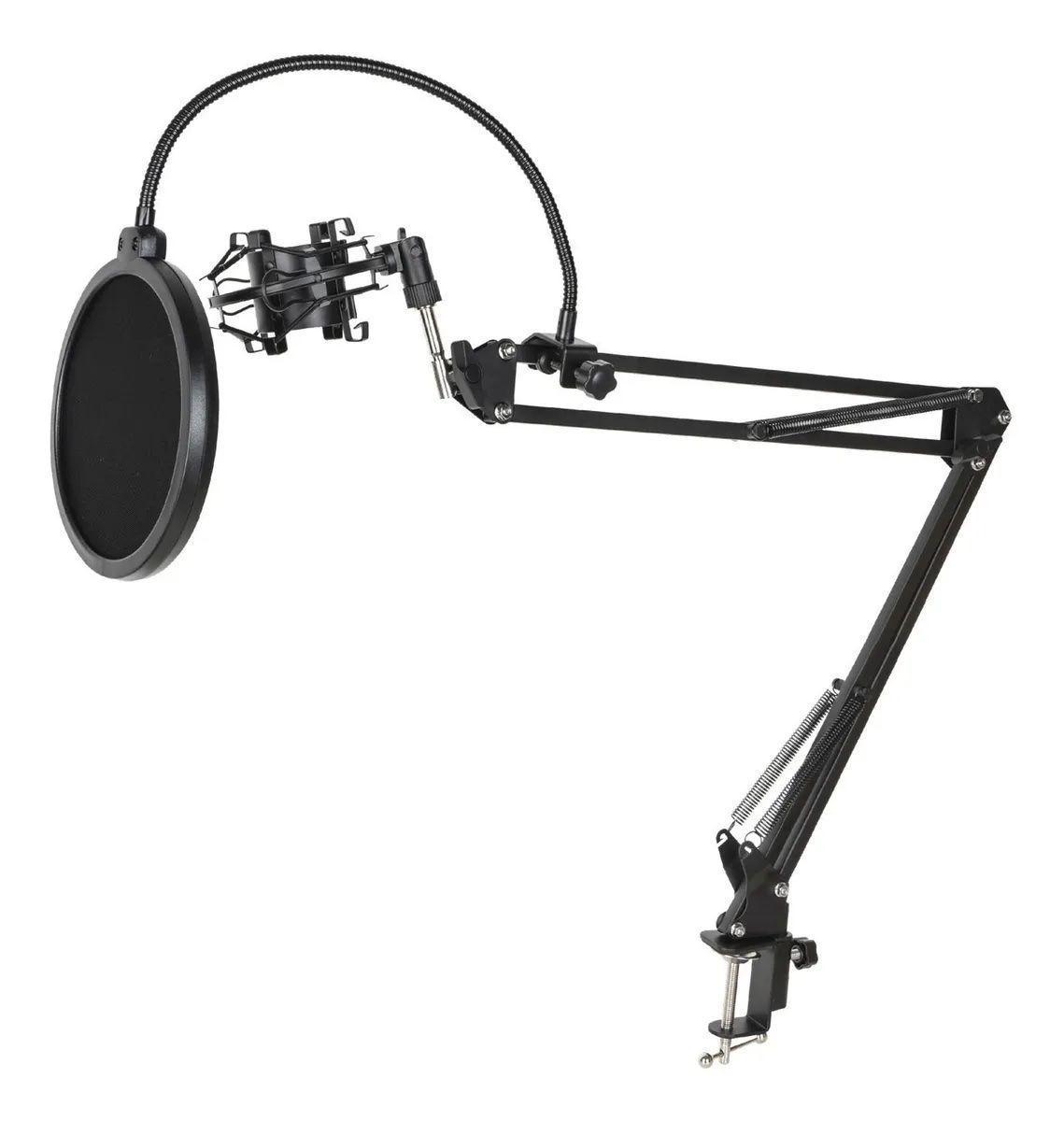 Kit Soporte Para Microfono Condensador Brazo Antipop Y Araña-0