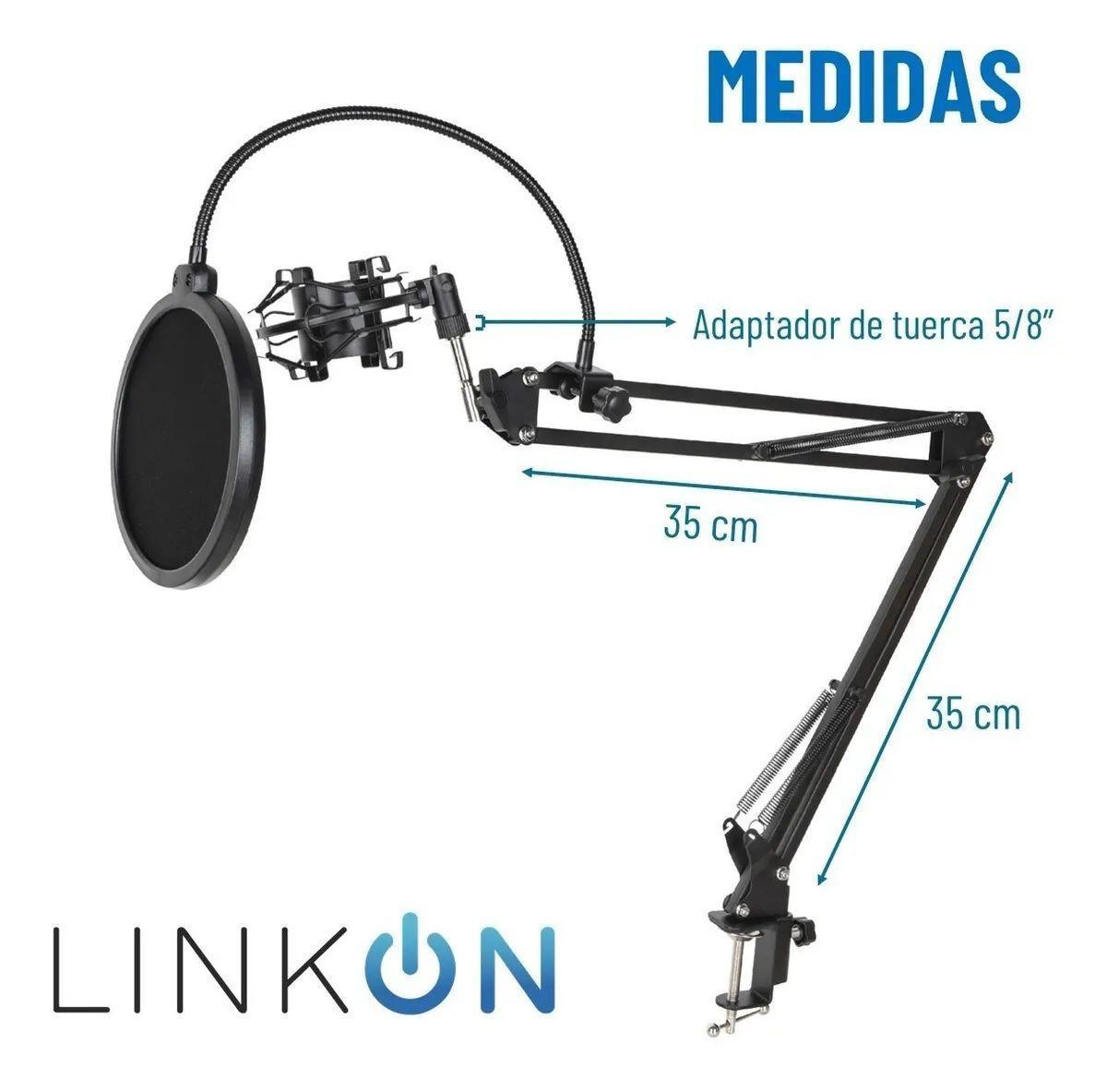 Kit Soporte Para Microfono Condensador Brazo Antipop Y Araña-1