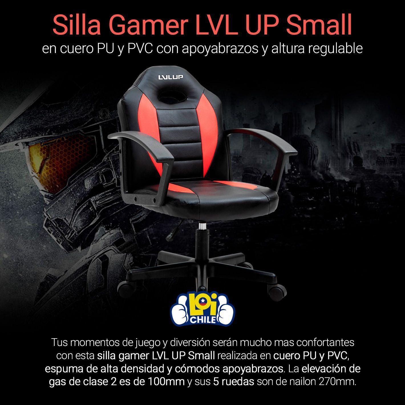 Silla Gamer y Escritorio LVL UP Suspensión y Cuero Sintético-1